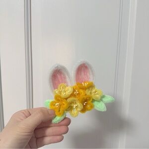 Floral Bunny Ear Kids Hair Clip